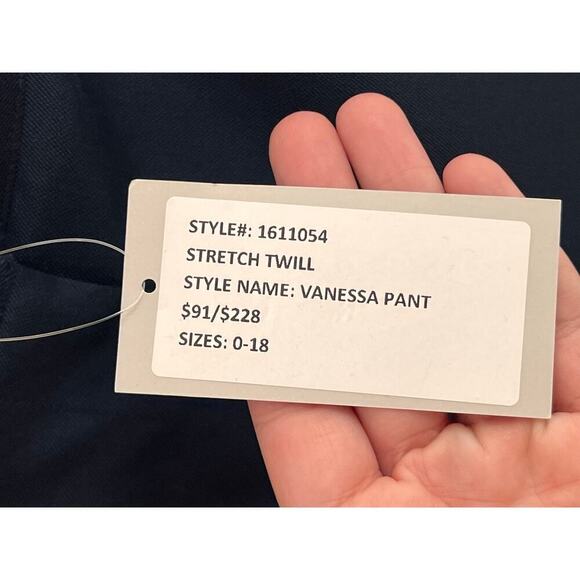 Hinson Wu Vanessa Stretch Twill Pull On Trouser Pants Navy Women's Size S NWT - Picture 6 of 9